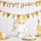 34PCS Happy Birthday Cake Toppers – Gold DIY Candles for Cakes, Weddings & Anniversaries